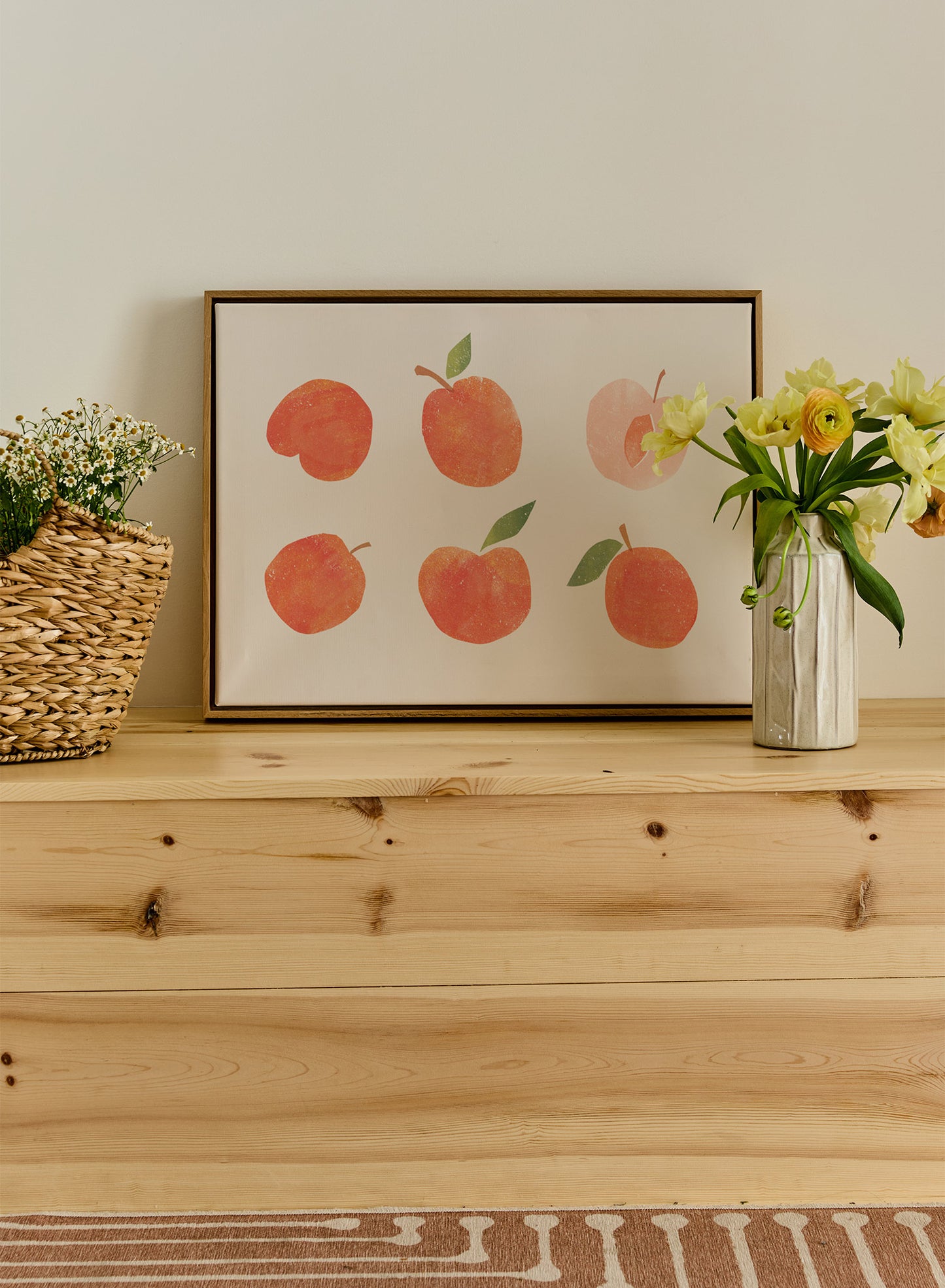 Apricot Paper Collage, Poster