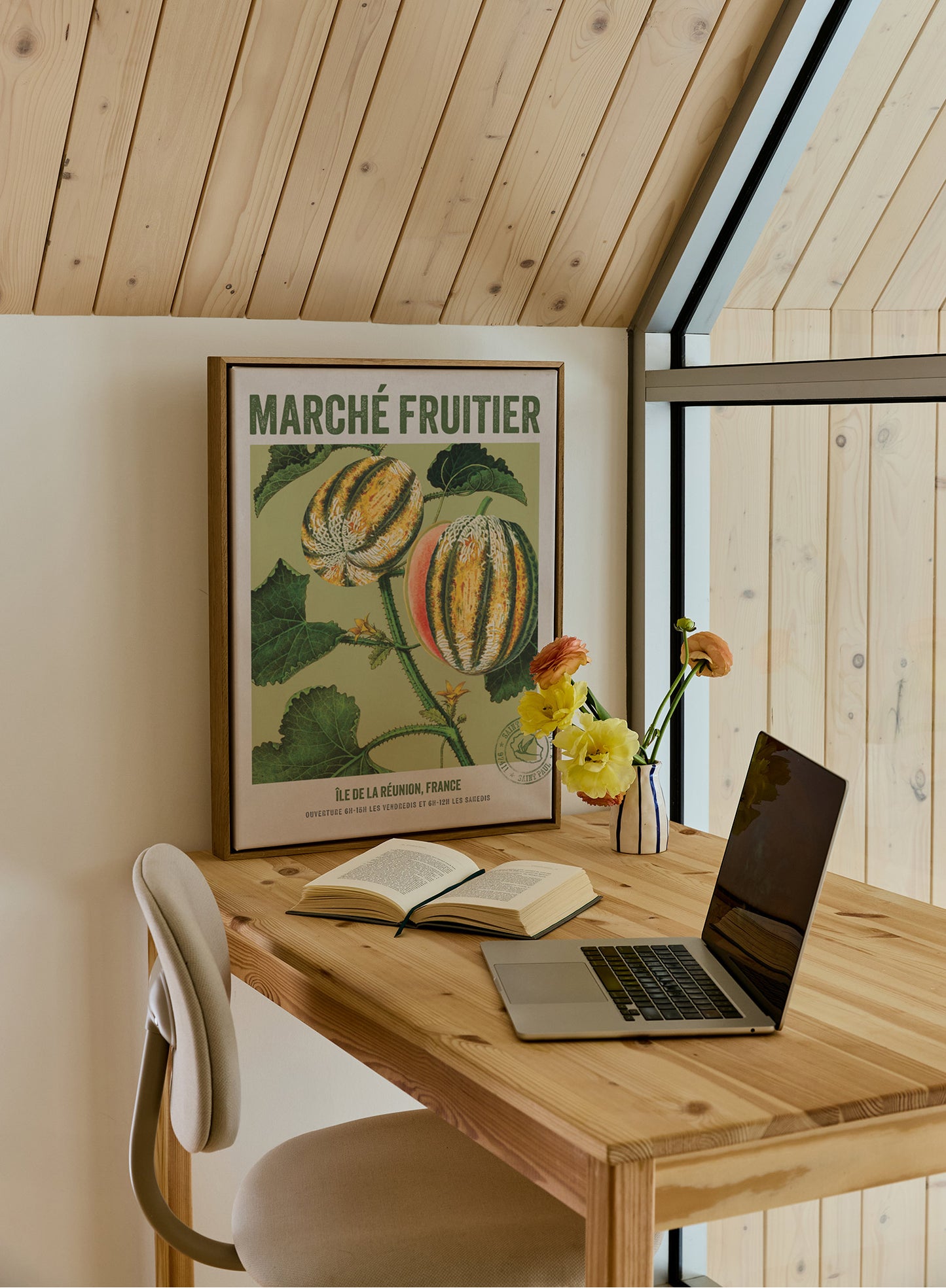Marché Fruitier Reunion Island, Canvas