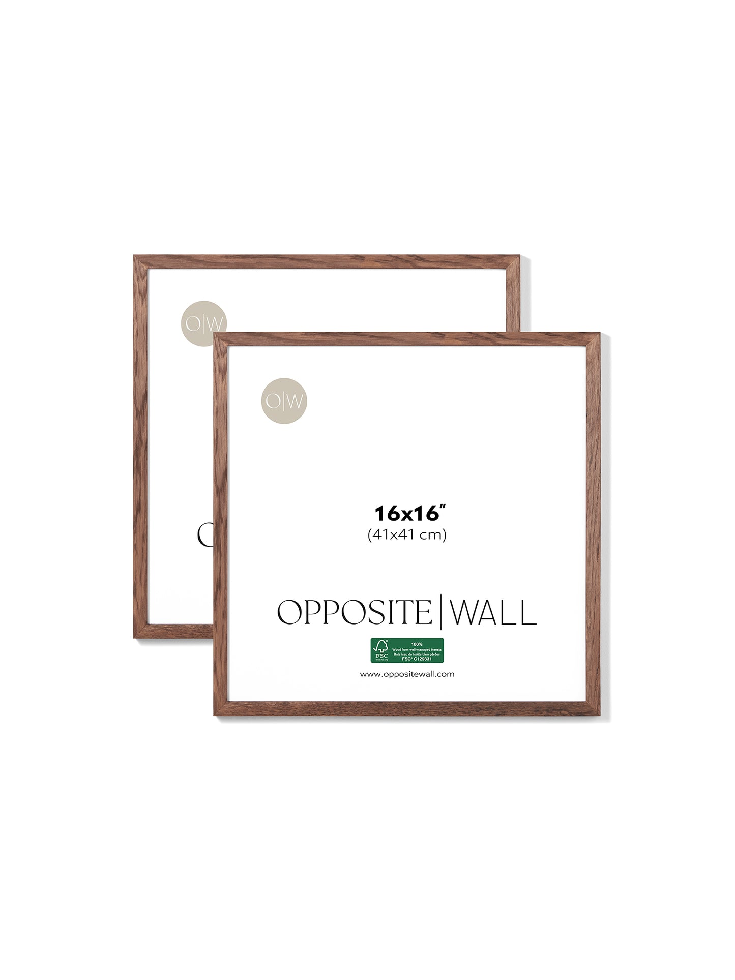 Dark Oak Frame (2 Pack), 16x16 in | 41x41 cm