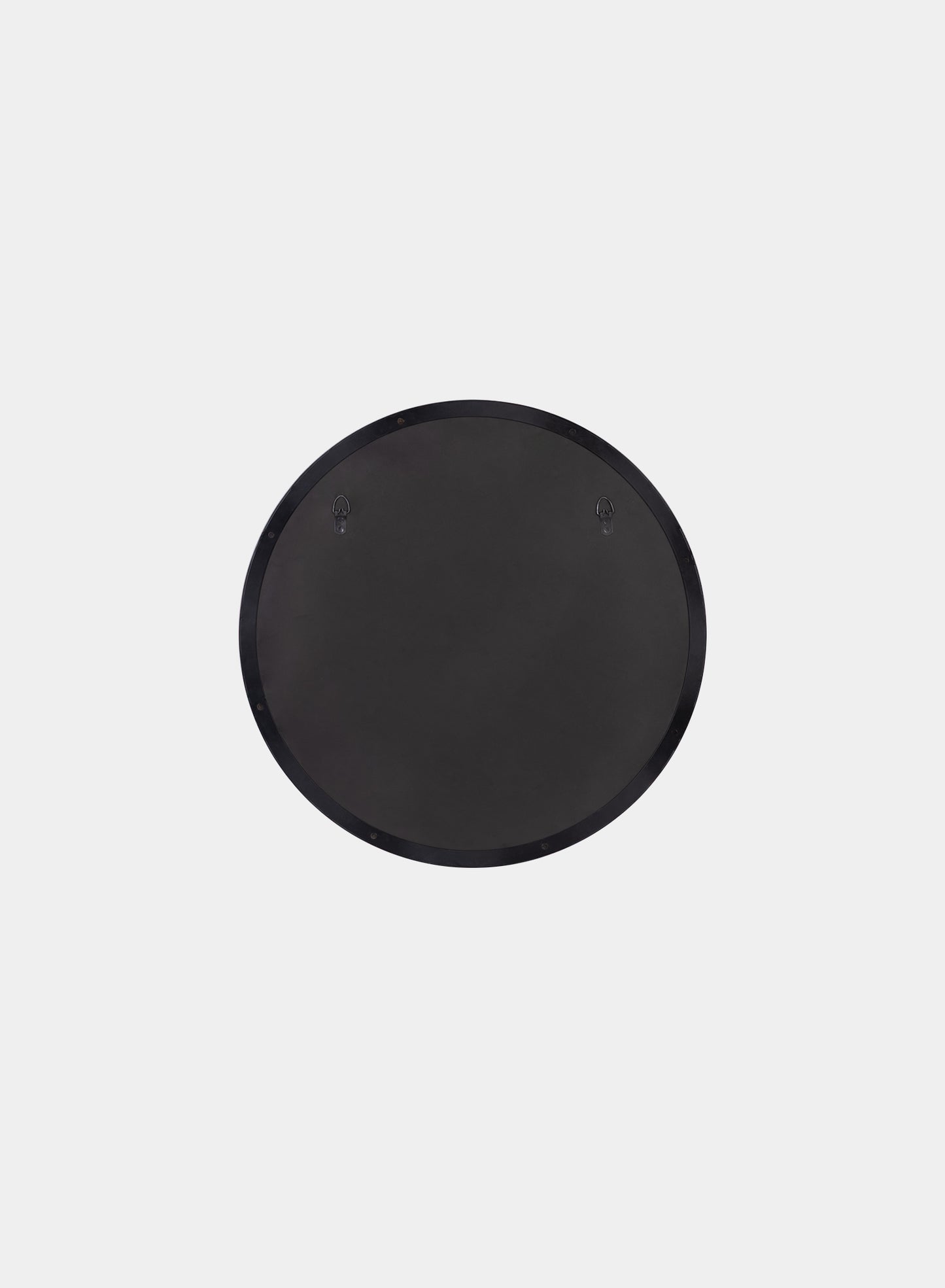 Petit miroir rond Onyx – Fer noir, 24 po | 61 cm