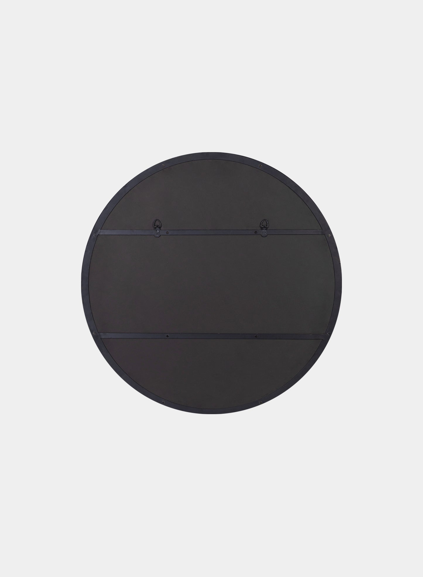 Grand miroir rond Onyx – Fer noir, 30 po | 76 cm