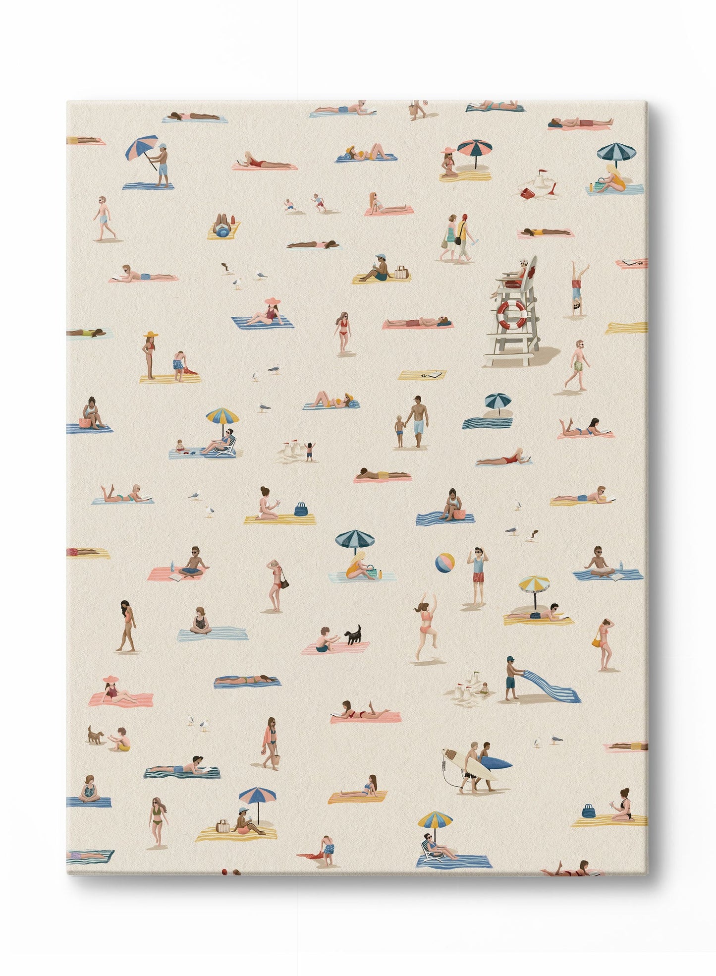 Beachside Crowd, Canvas