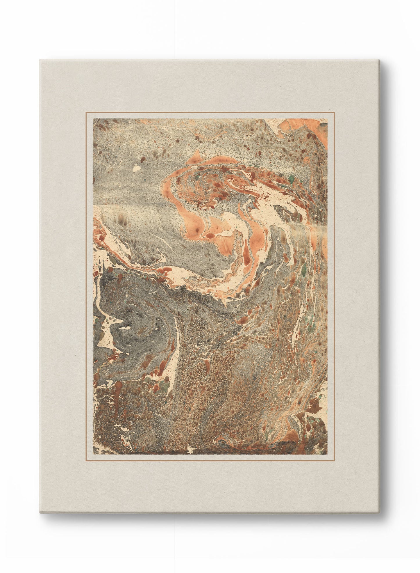 Florentine Marbling in Fire Opal, Canvas