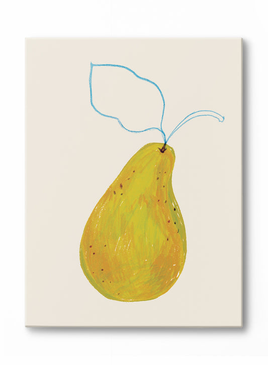 Pear Study in Blue, Canvas