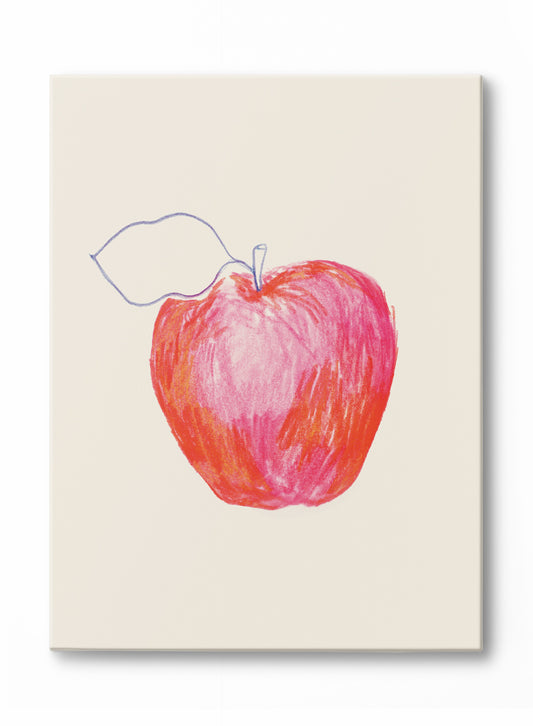 Apple Study in Reds, Canvas