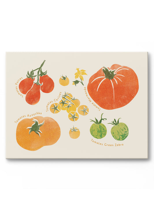 Heirloom Tomato Block Print, Canvas