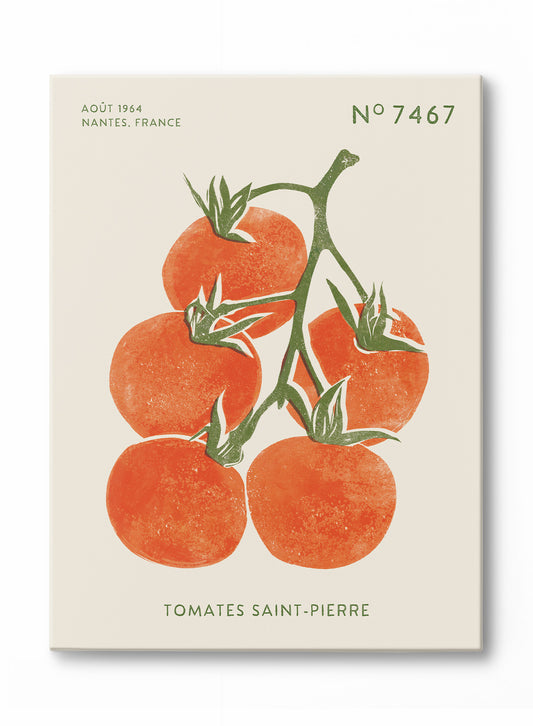 Block Print Tomatoes, Canvas