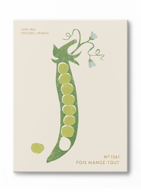 Block Print Peas in a Pod, Canvas