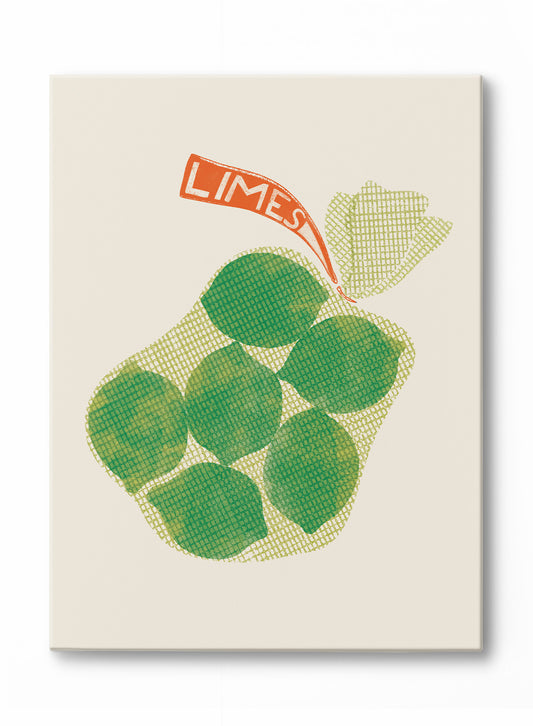 Fresh Limes Overprint, Canvas