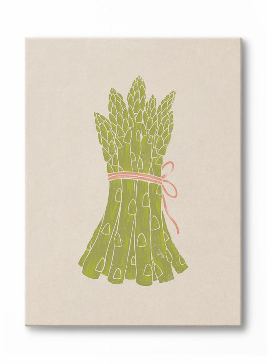 Asparagus Duotone Print, Canvas