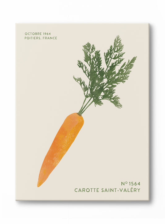 Block Print Carrot, Canvas