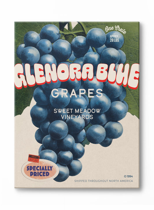 Vintage Glenora Grapes, Canvas