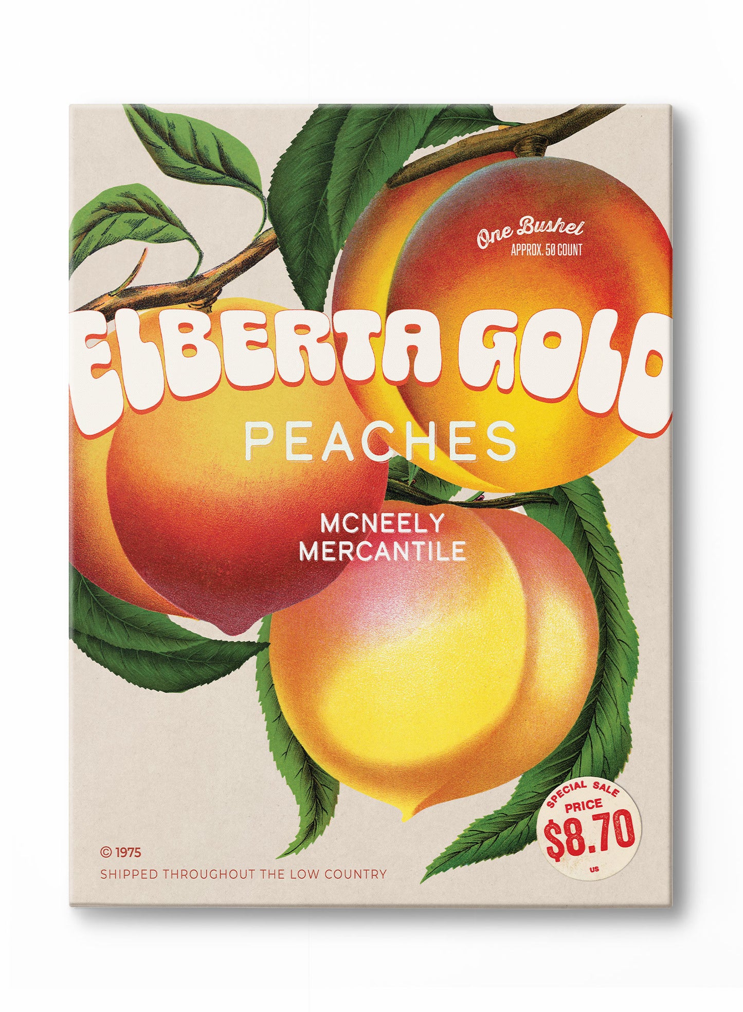 Vintage Gold Peaches, Canvas