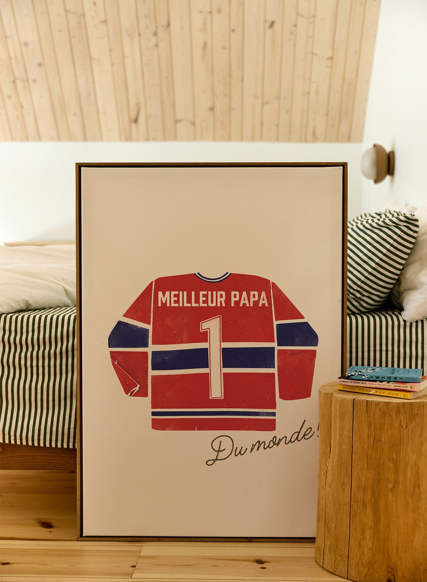 Meilleur Papa du Monde (Red and Blue), Canvas