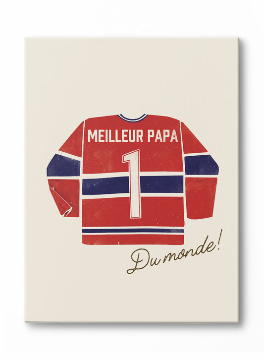 Meilleur Papa du Monde (Red and Blue), Canvas