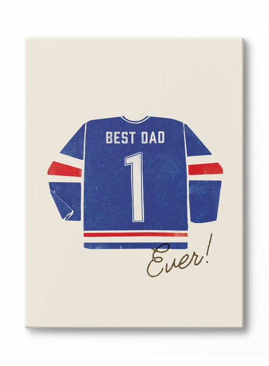 Best Dad Ever (Blue and Red), Canvas