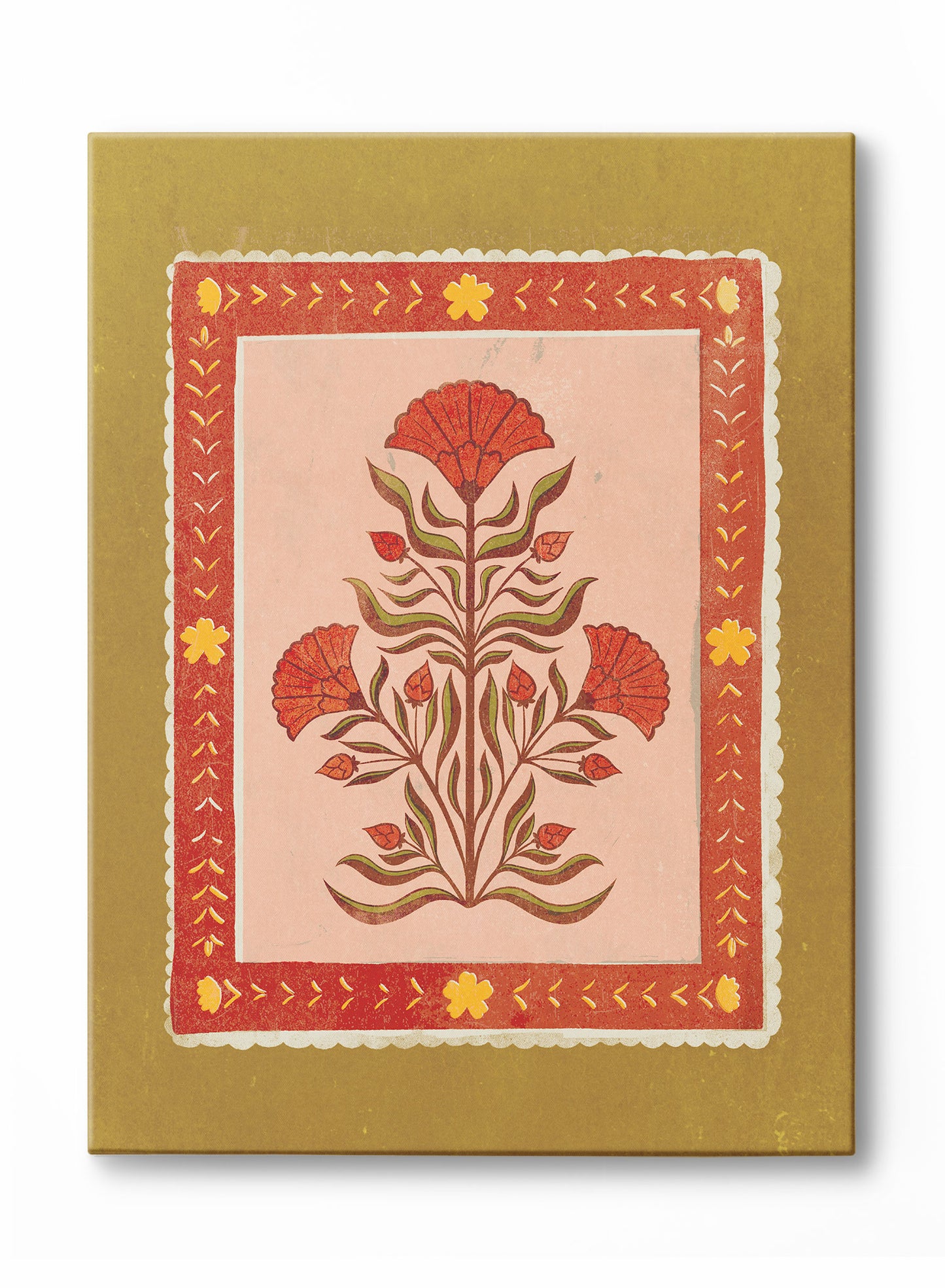 Vintage Scarlet Blossoms, Poster