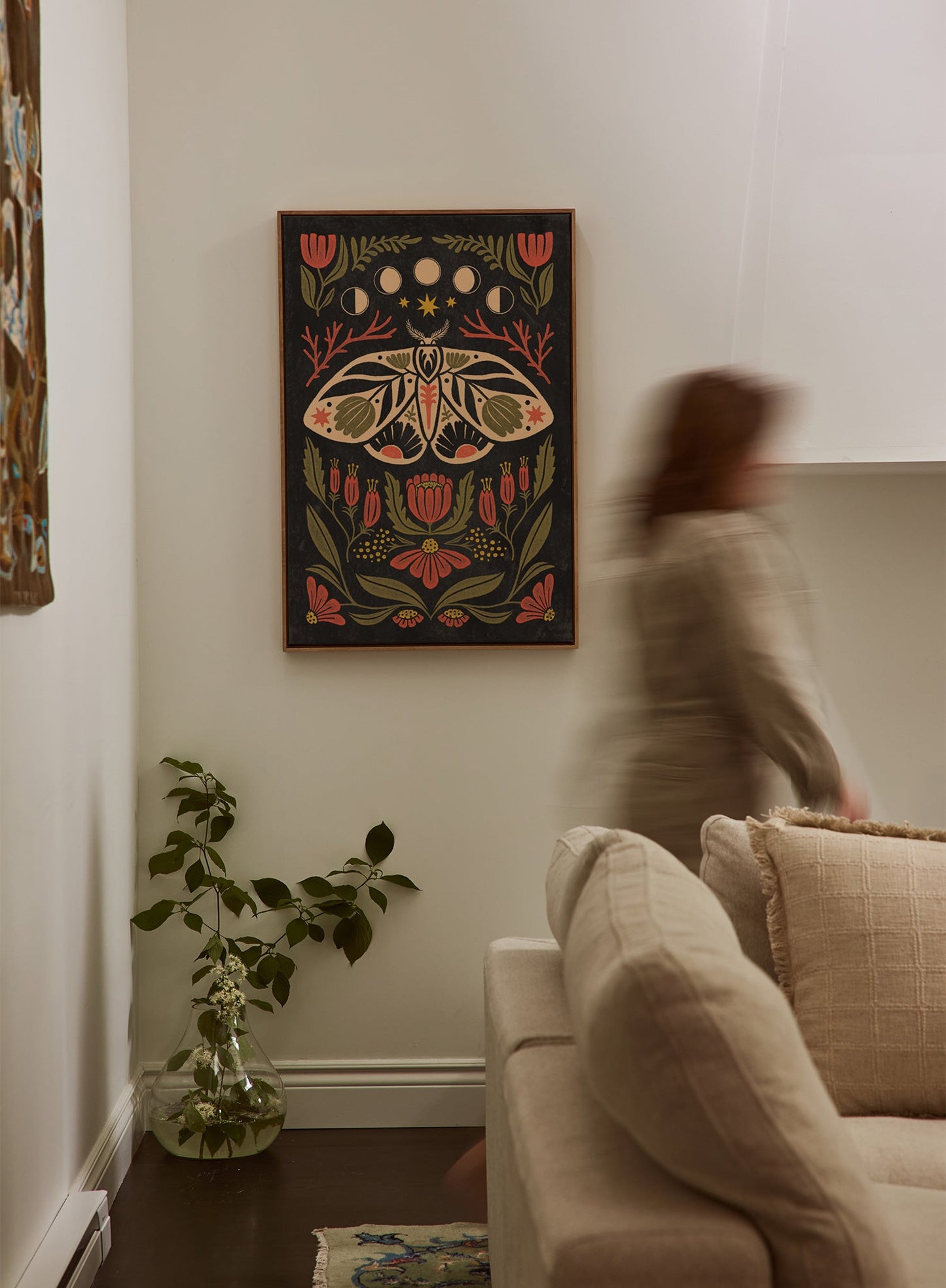 Luna moth, Canvas