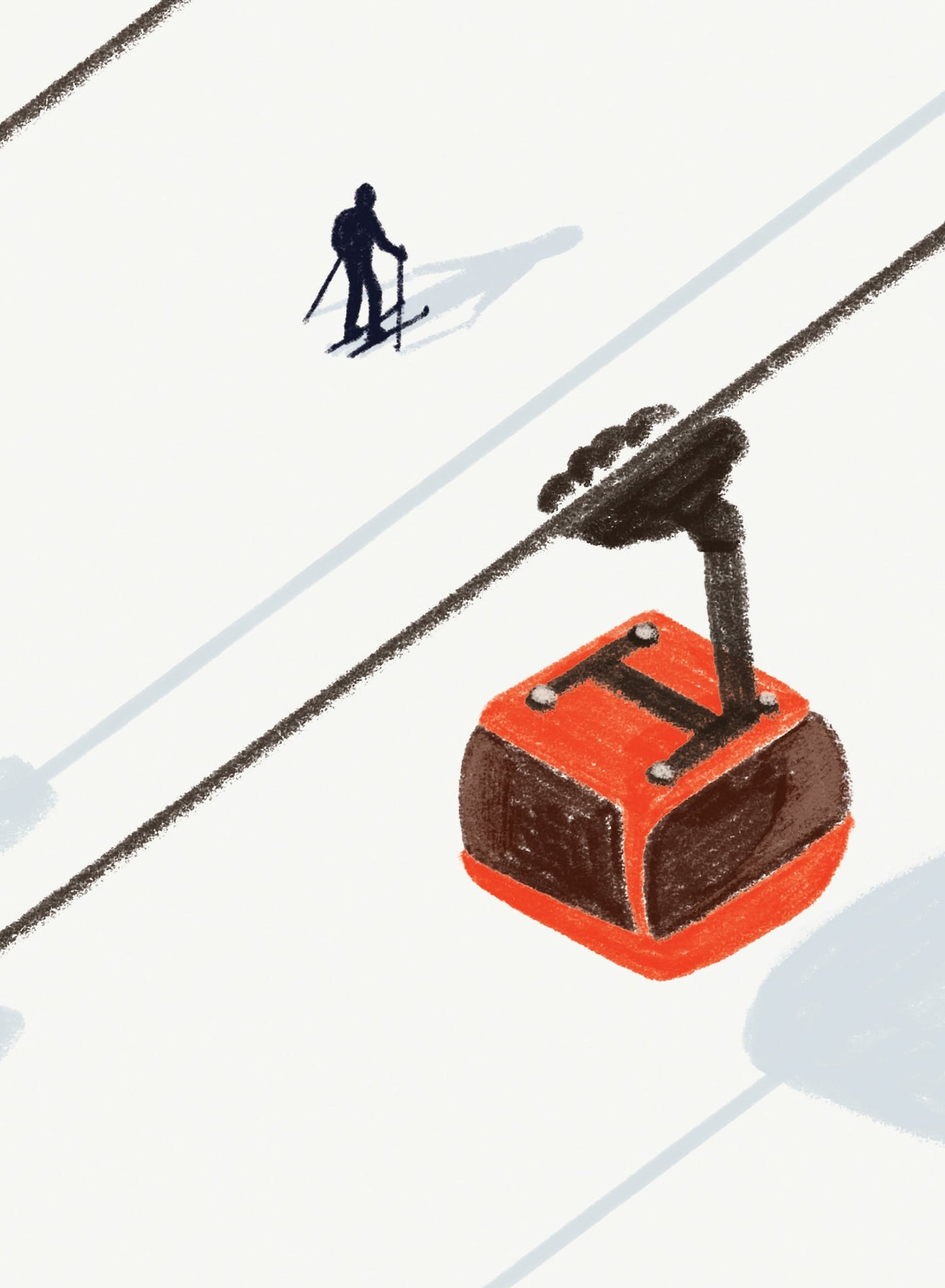 Three's a ski crowd, Canvas