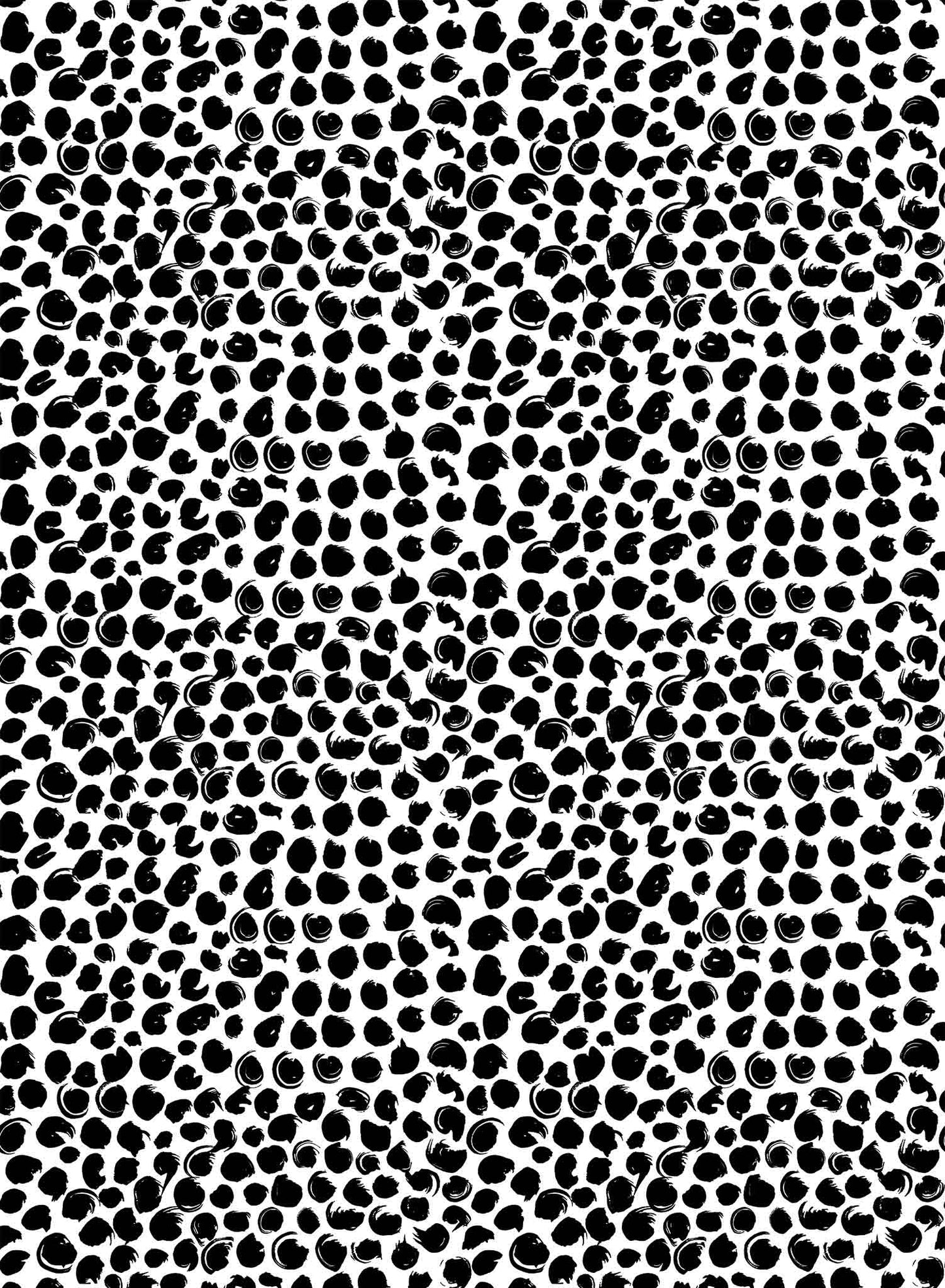 On the Dot is a minimalist wallpaper by Opposite Wall of imperfect dots of different sizes and looks.
