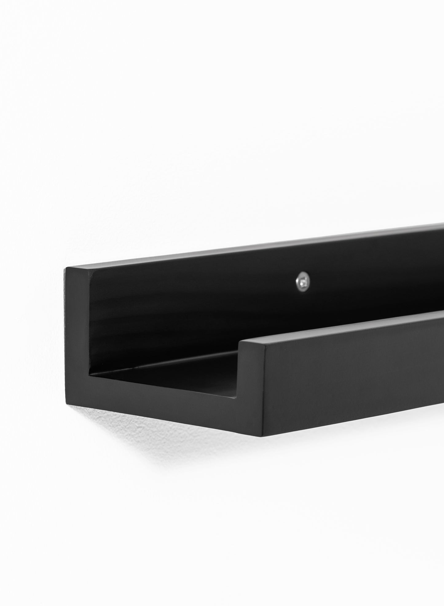 Black Pine Wood Wall Shelf, 24 in | 61 cm