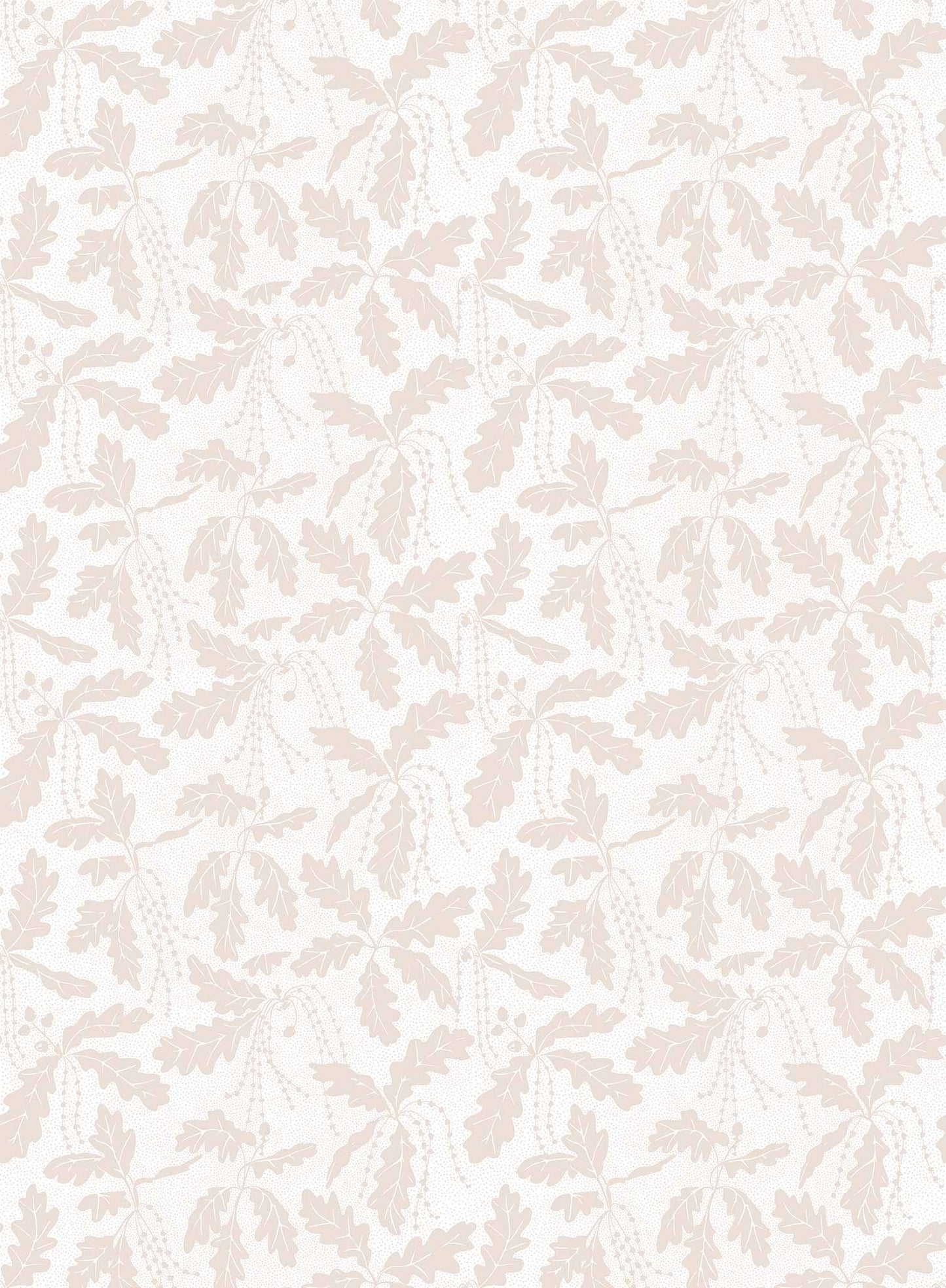 Oak Catkin is a minimalist wallpaper by Opposite Wall of leaves and catkins of oak trees.