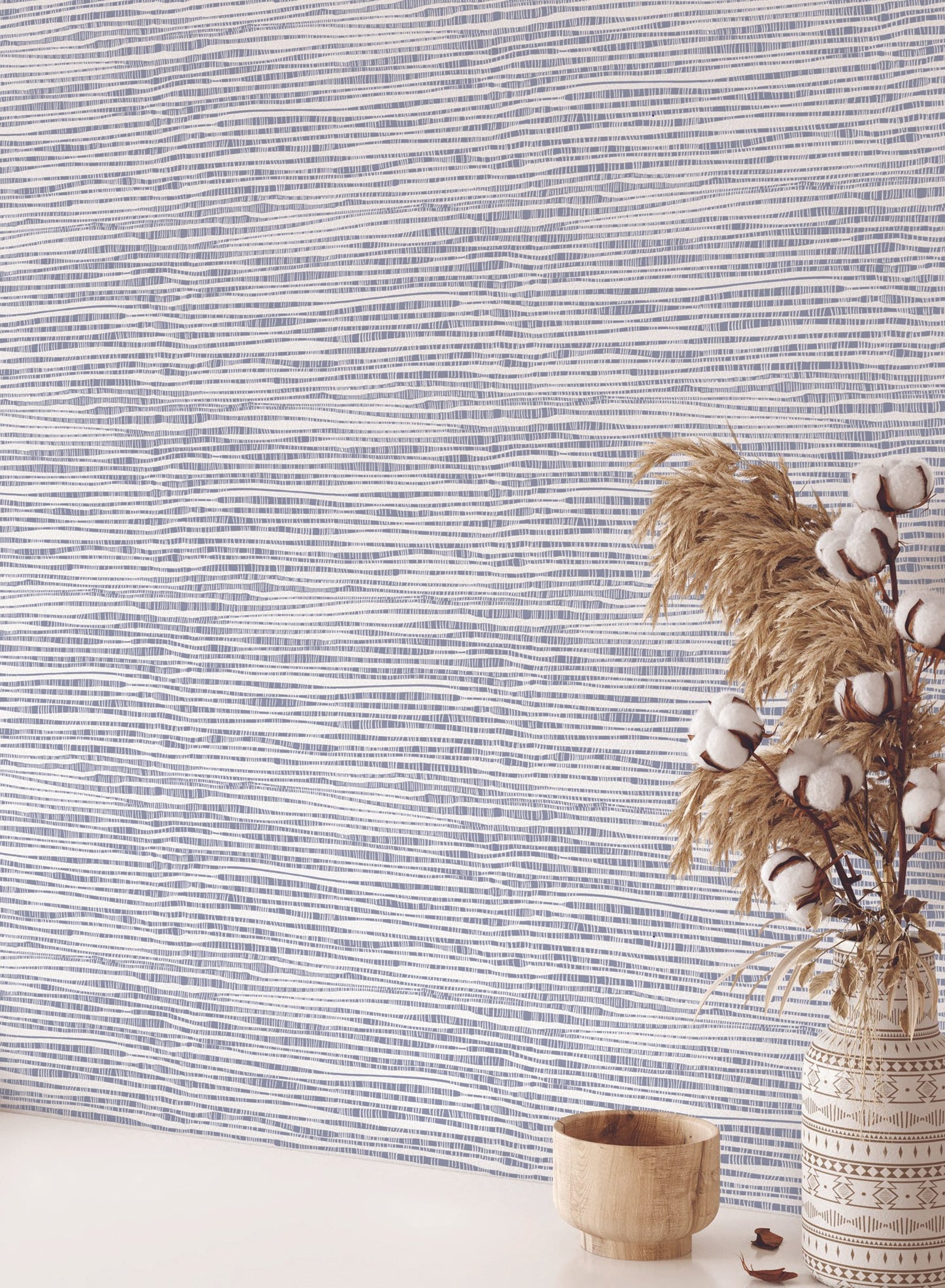 Catalogne is a minimalist wallpaper by Opposite Wall of a collection of very thin striped waves.