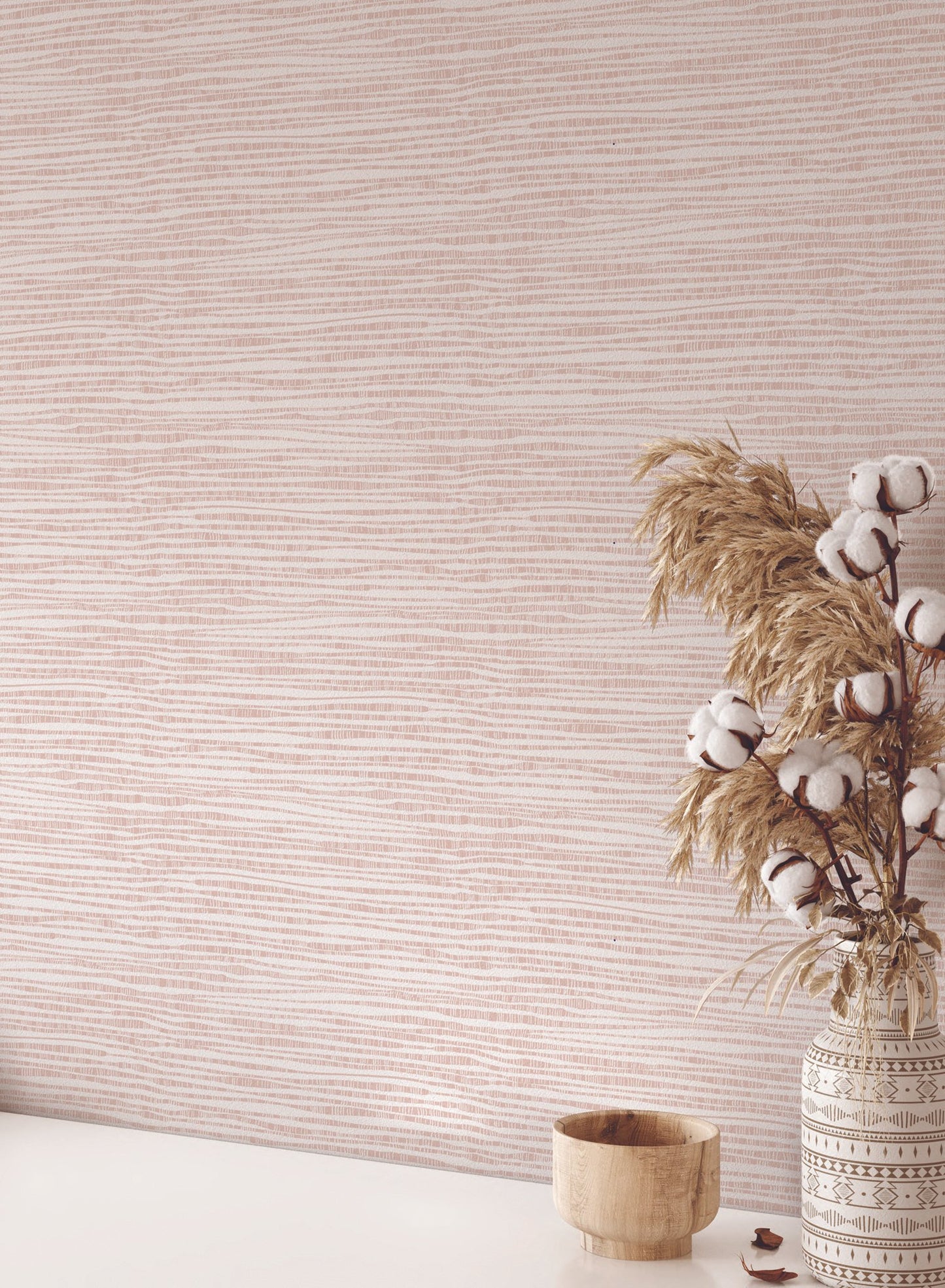 Catalogne is a minimalist wallpaper by Opposite Wall of a collection of very thin striped waves.