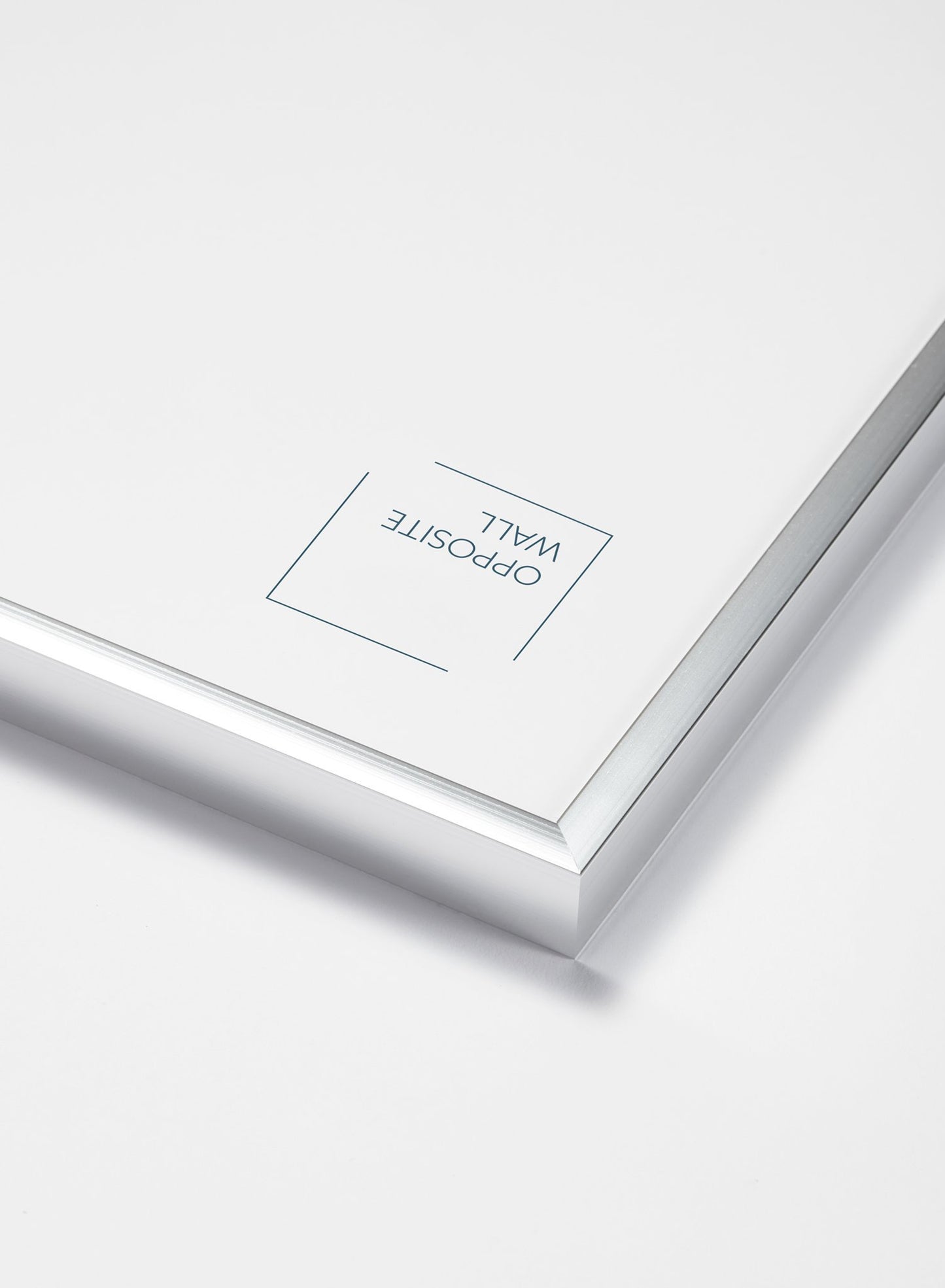 Scandinavian silver aluminum metal frame by Opposite Wall - Corner of the frame - Size 5x7 inches
