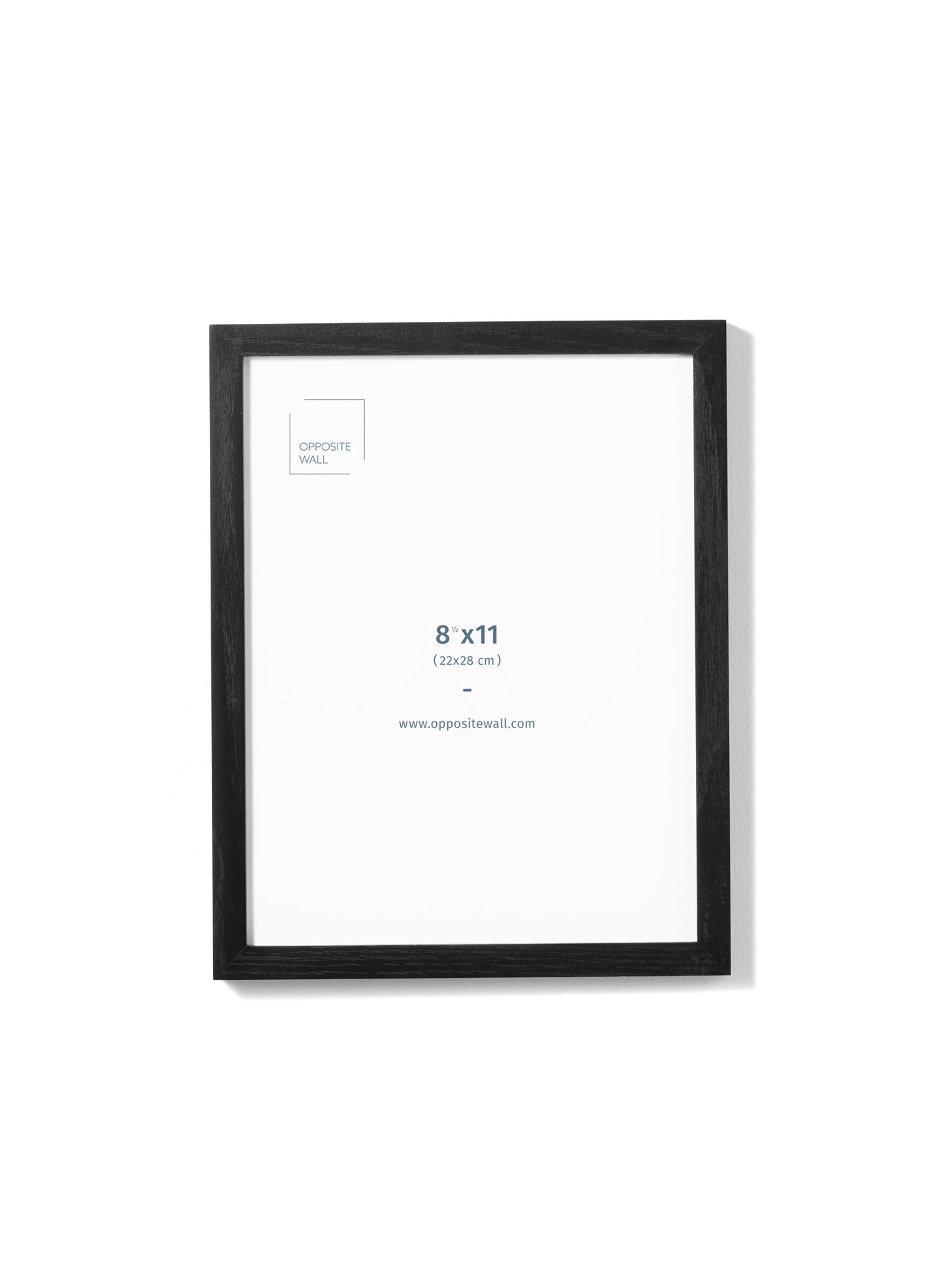 Scandinavian black oak frame by Opposite Wall - Front of the wood frame - size 8.5x11