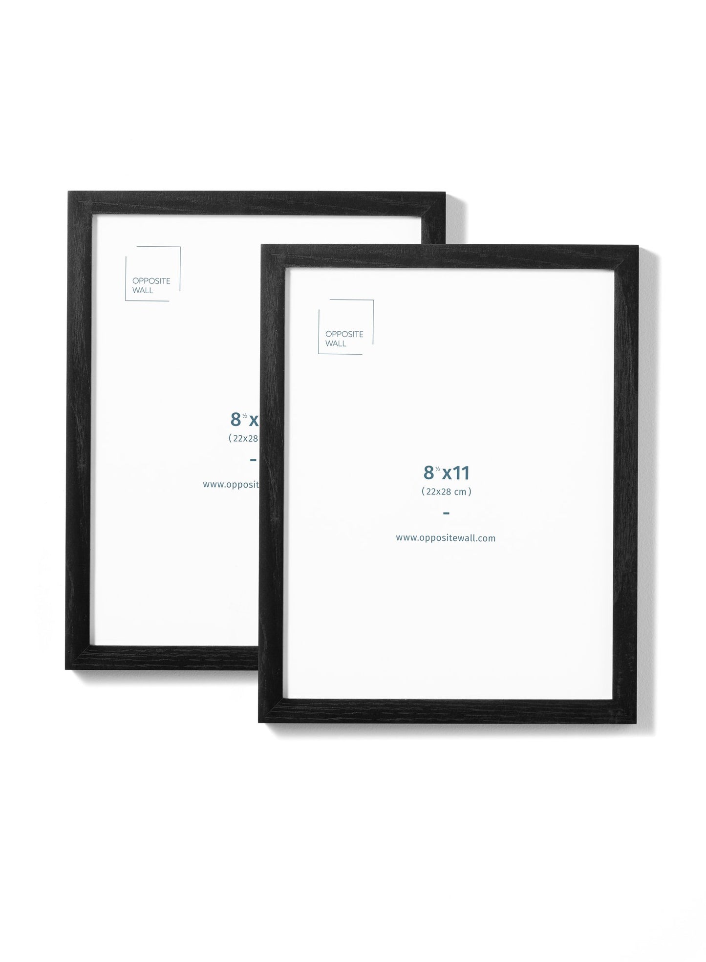 Scandinavian black oak frame by Opposite Wall - Front of the frame - Size 8.5x11 inches