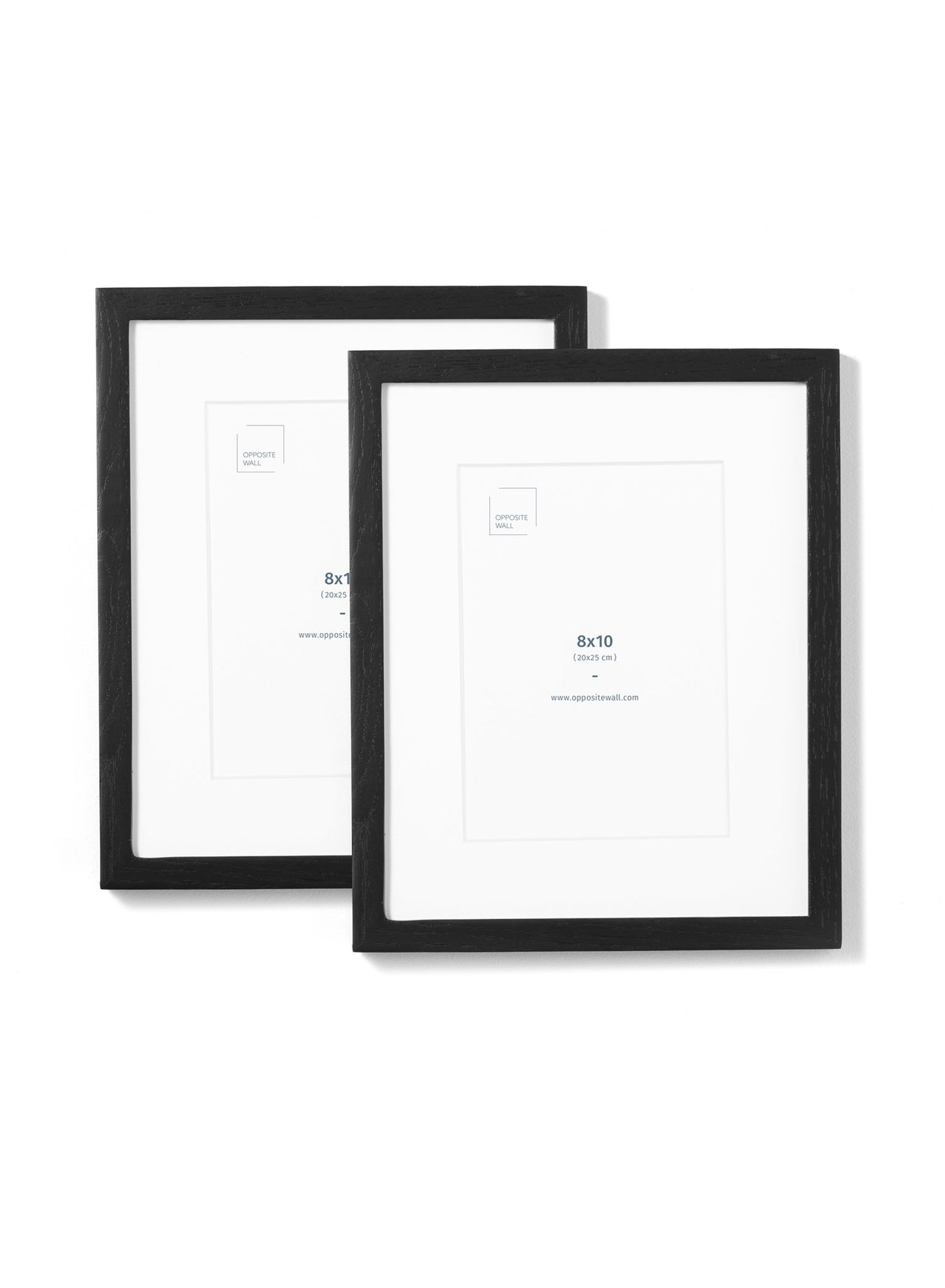 Scandinavian black oak frame by Opposite Wall - Front of the wood frame - Size 8x10 inches