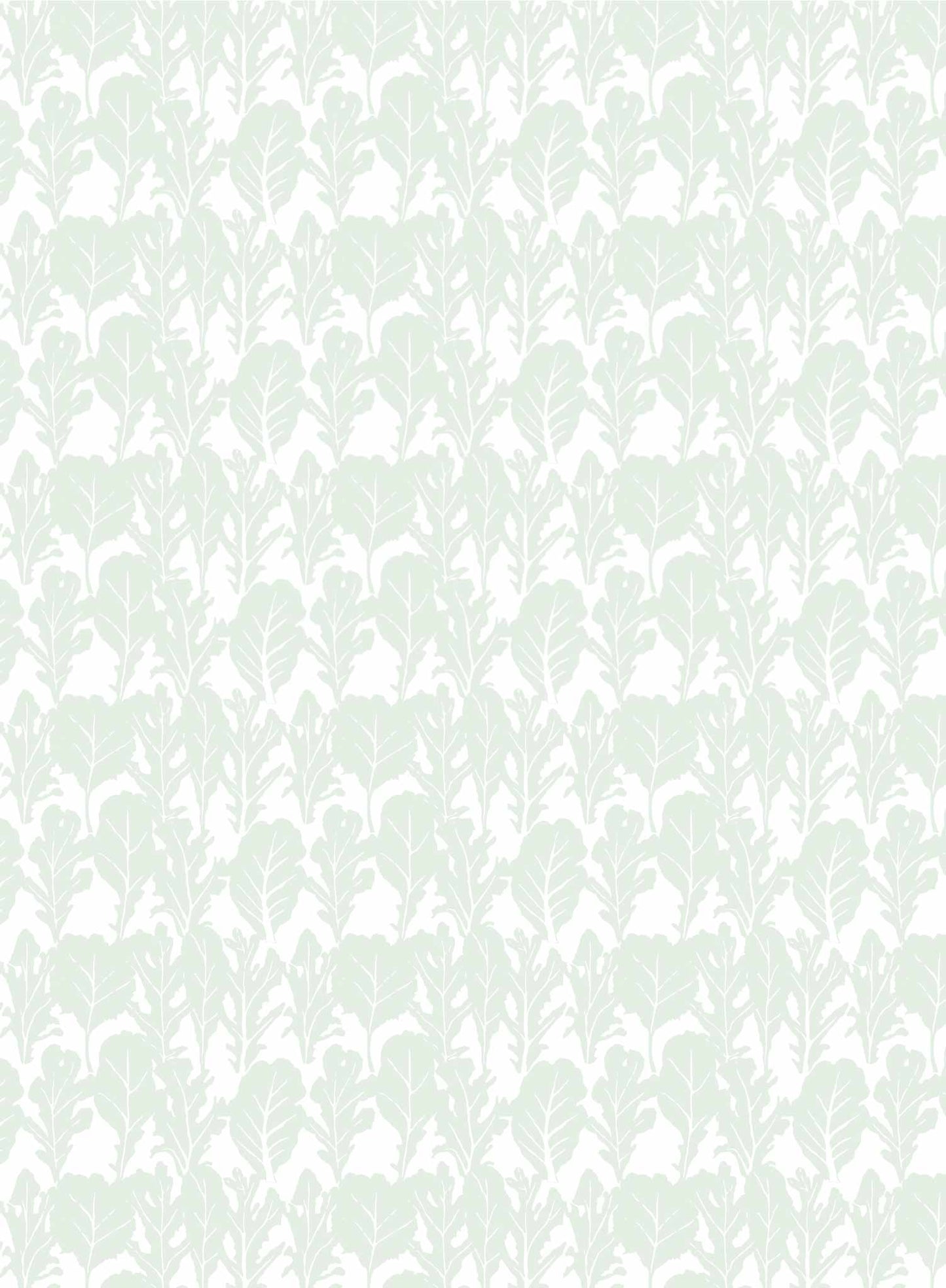 Salad Season is a minimalist wallpaper by Opposite Wall of a variety of lettuce leaves.