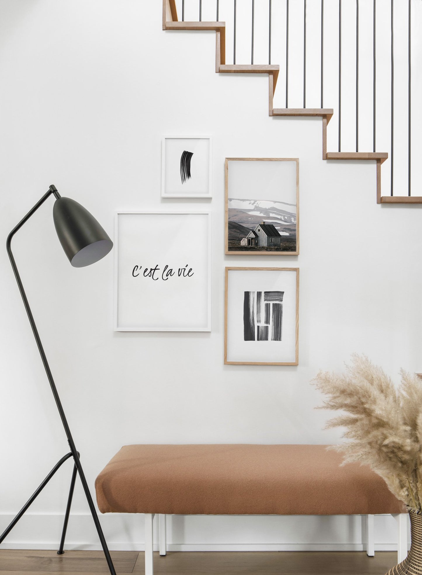 Farm Landscape - Sand desert modern minimalist photography poster by Opposite Wall - Hallway with a staircase