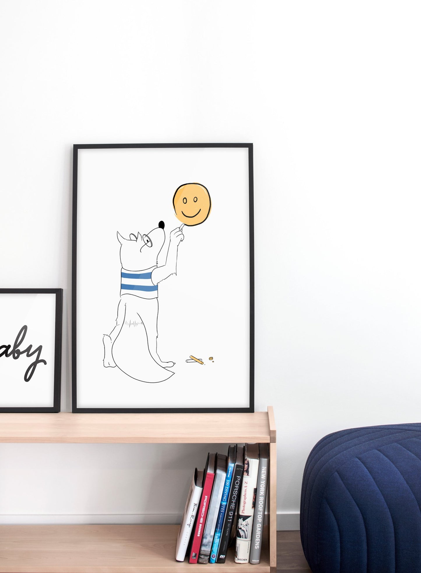 Modern minimalist poster by Opposite Wall with fox illustration - kids collection