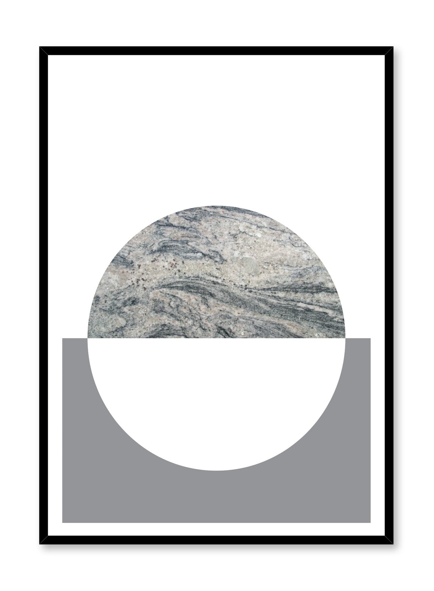 Scandinavian graphic art print by Opposite Wall with Cool Grey abstract design