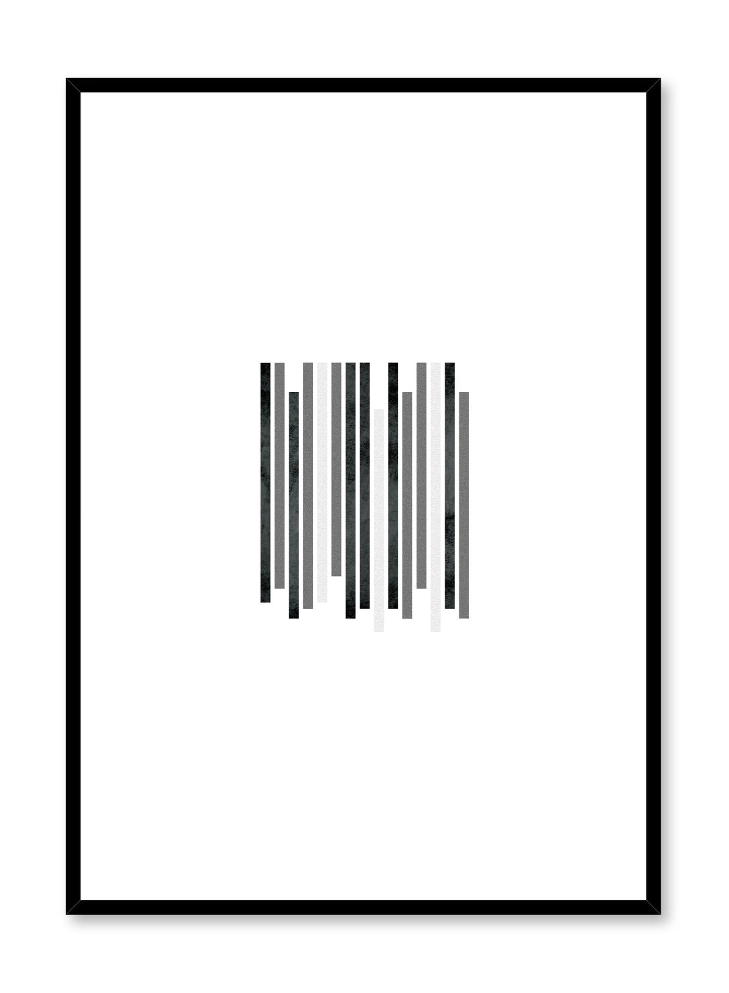 Scandinavian art print by Opposite Wall with black and white abstract graphic design - Zoom In