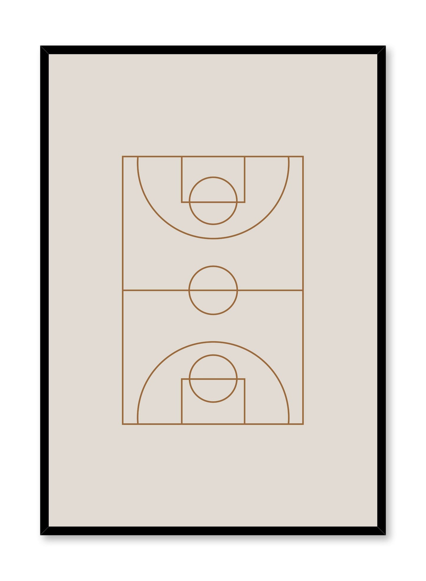 Minimalist design poster by Opposite Wall with Beige Mood abstract graphic design basketball court