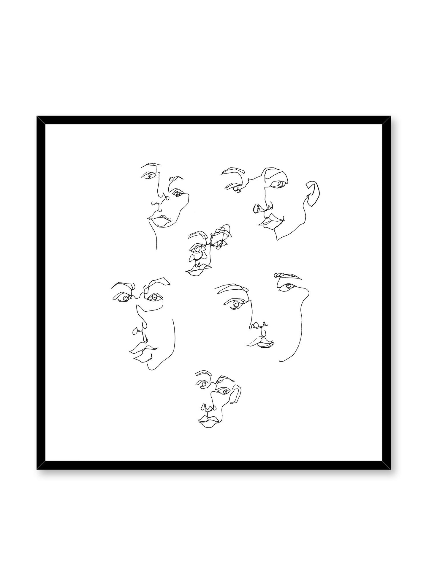 Modern minimalist poster by Opposite Wall with abstract line art illustration of Individuality