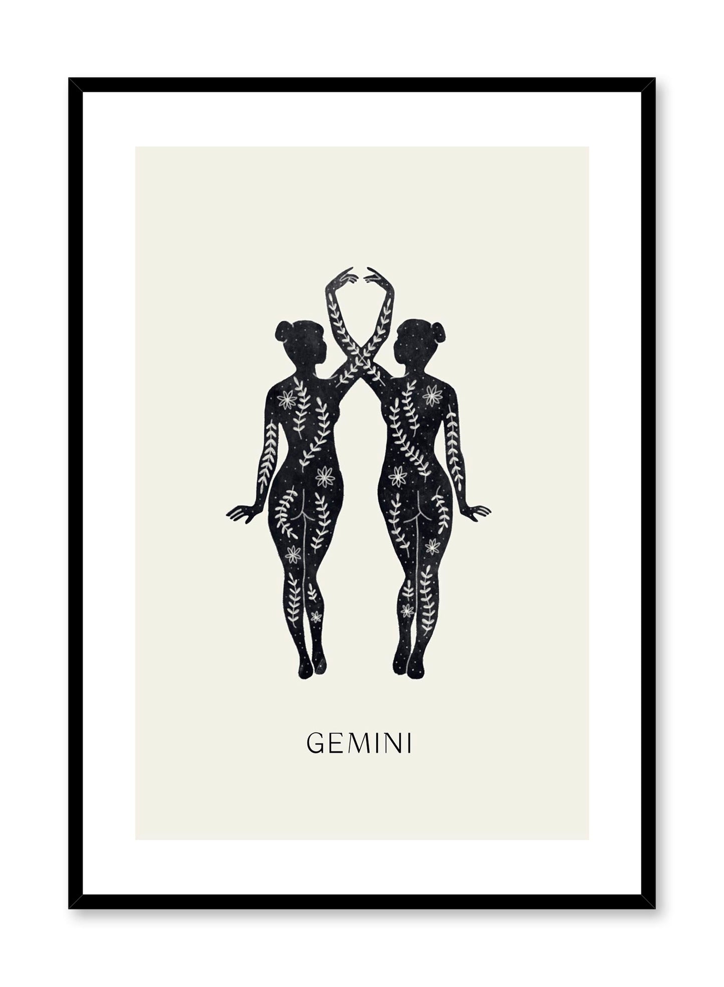 Celestial illustration poster by Opposite Wall with horoscope zodiac symbol of Gemini