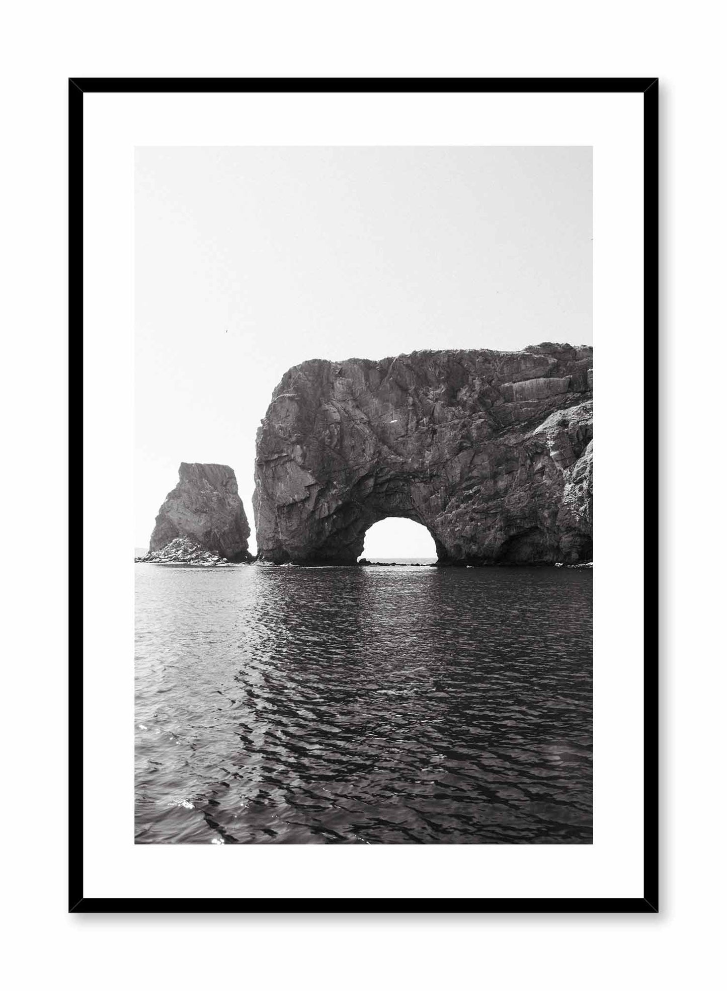 Gaspé is a minimalist photography of the famous and daunting Percé Rock in Gaspé, Quebec by Opposite Wall.