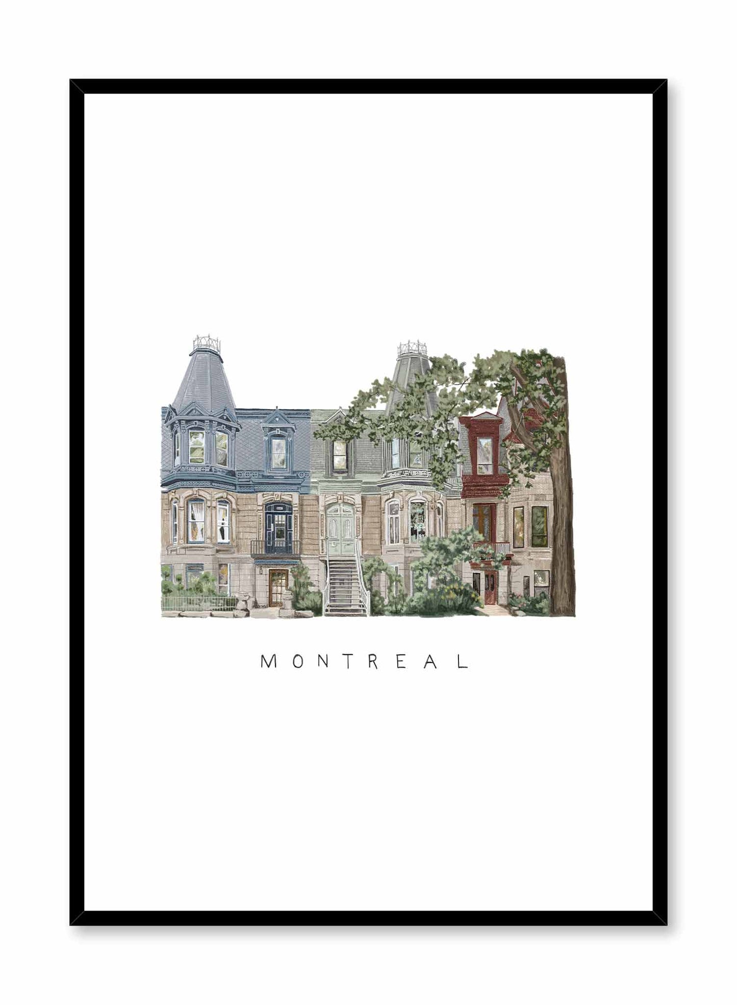 Montreal neighbourhood Illustration, Poster | Oppositewall.com