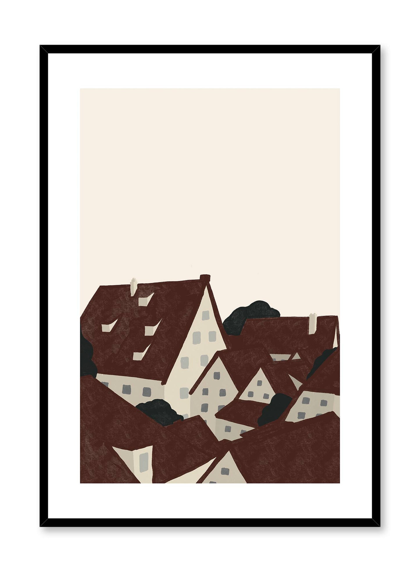 Amsterdam Rooftop Illustration, Poster | Oppositewall.com