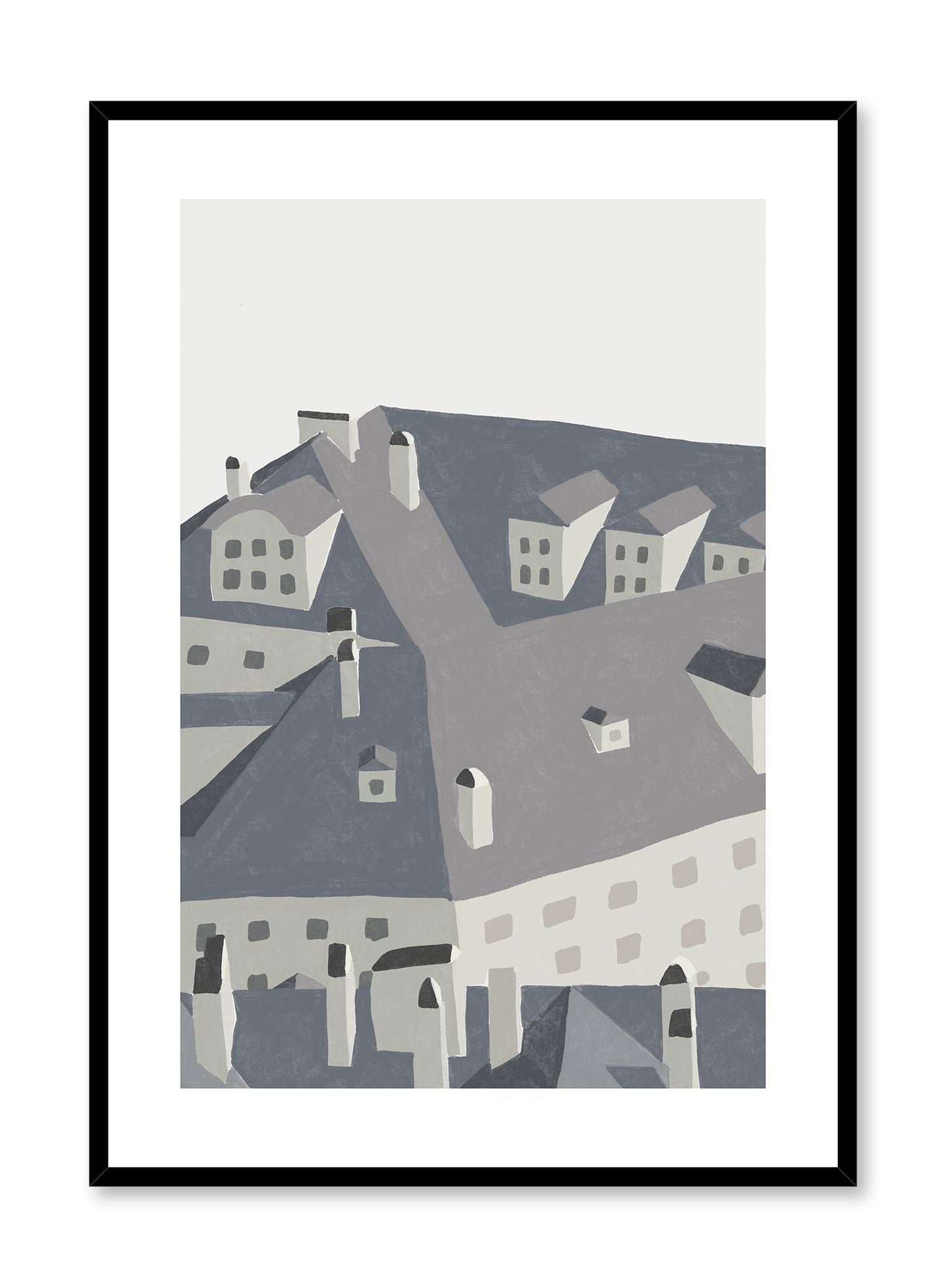 London Rooftop Illustration, Poster | Oppositewall.com