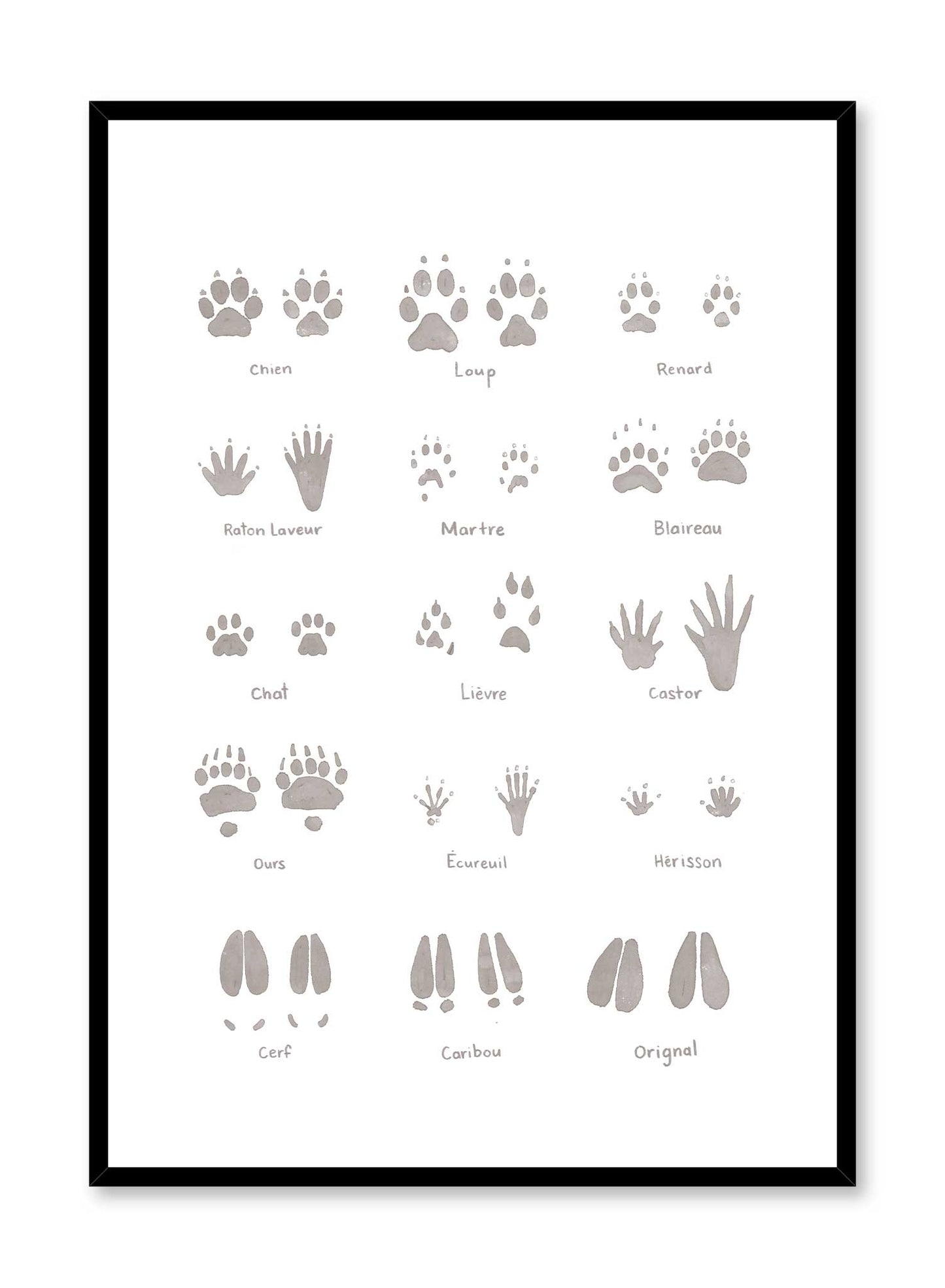 Following Footprints in French, Poster