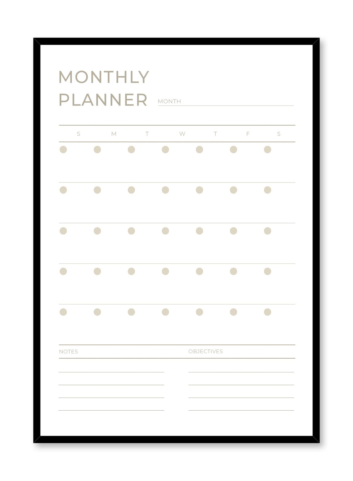 Monthly, Planner