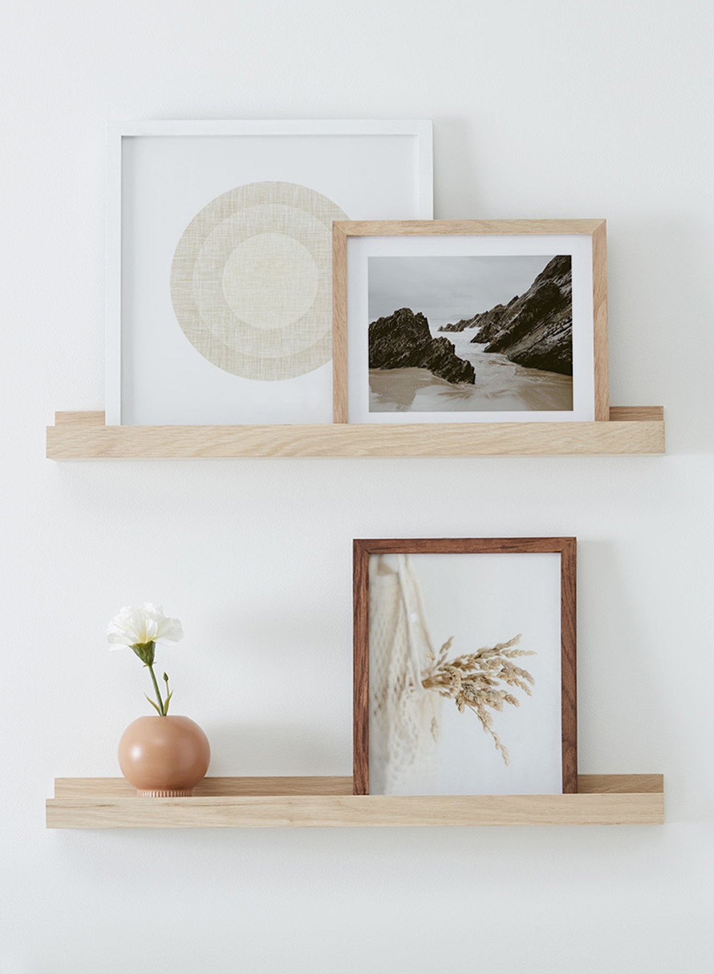 Solid Oak Wall Shelf, 24 in | 61 cm