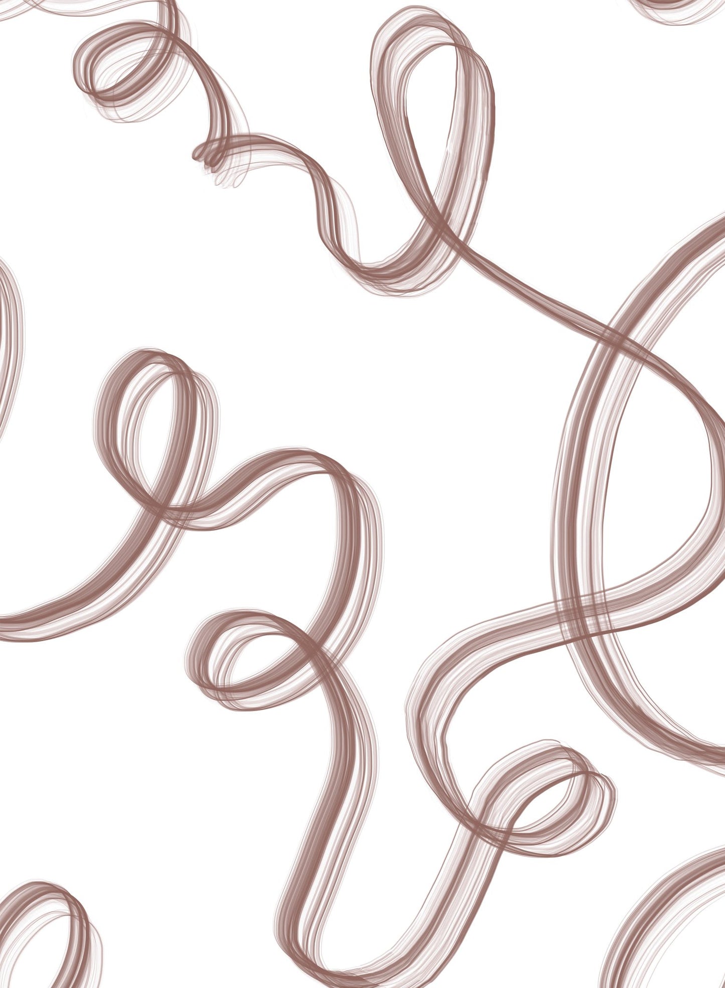 Up in Smoke is a minimalist wallpaper by Opposite Wall of cursive lines travelling on the wall.