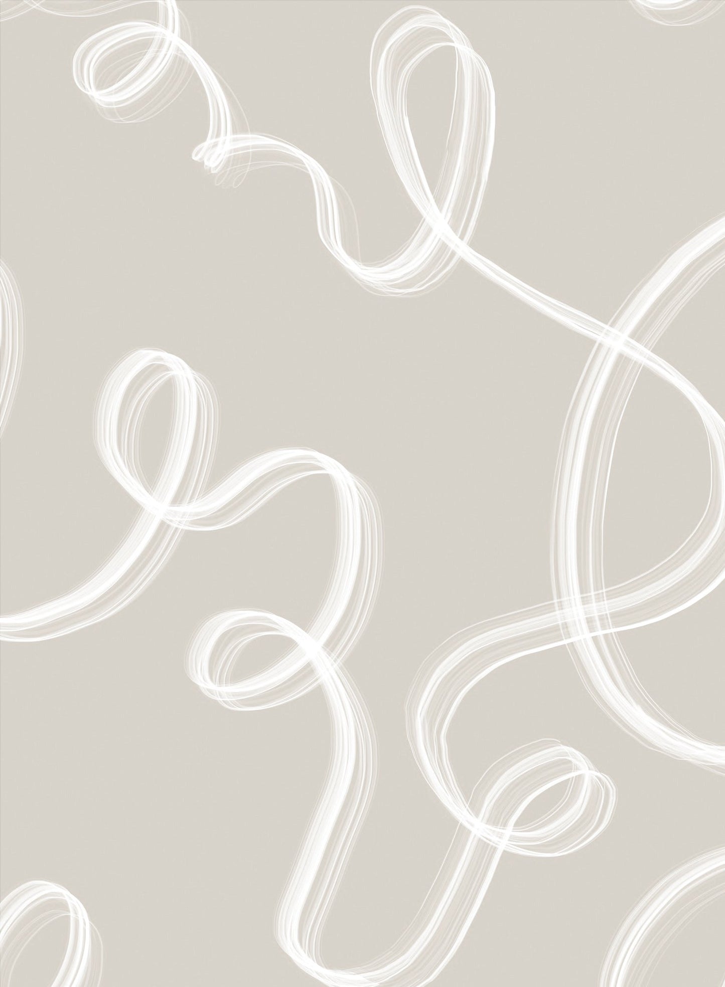 Up in Smoke is a minimalist wallpaper by Opposite Wall of cursive lines travelling on the wall.