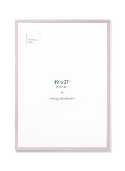 Pink Wood Frame, 19¾x27½ in | 50x70 cm